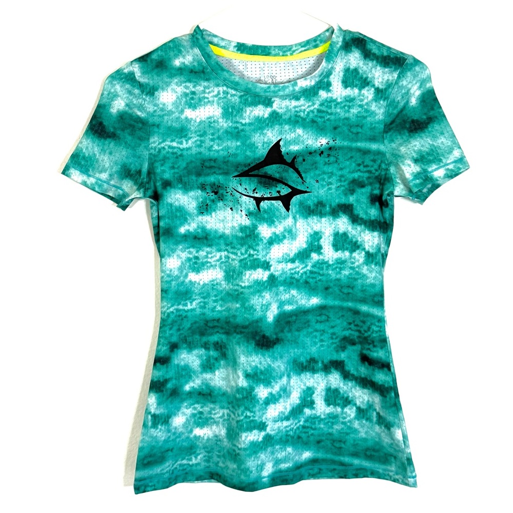 Loco Skailz Teal Tie-Dye Fishing Shirt